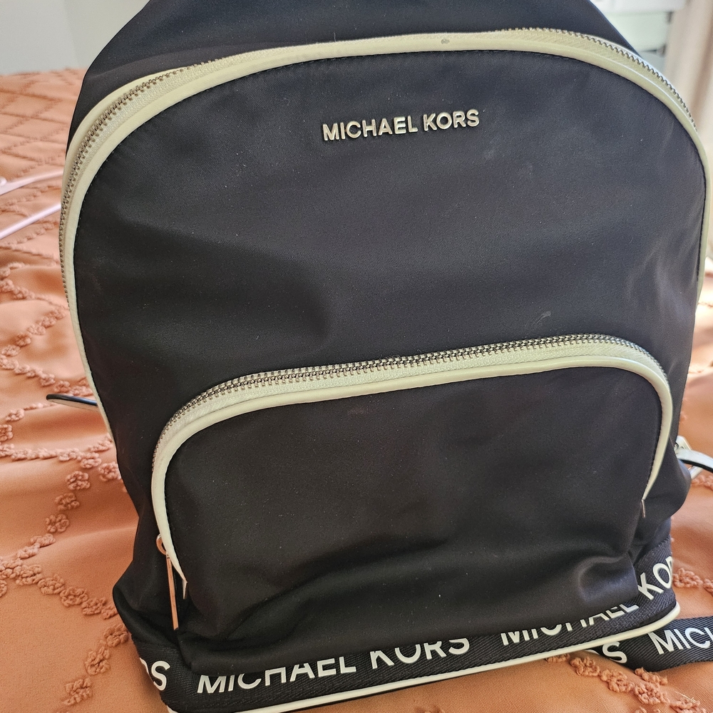 Michael Kors Black and White Backpack